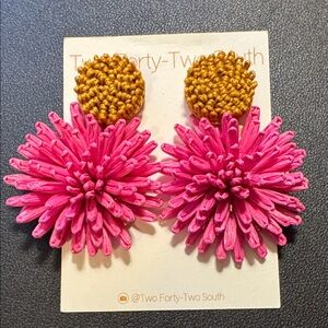 Pink and Gold Earrings
